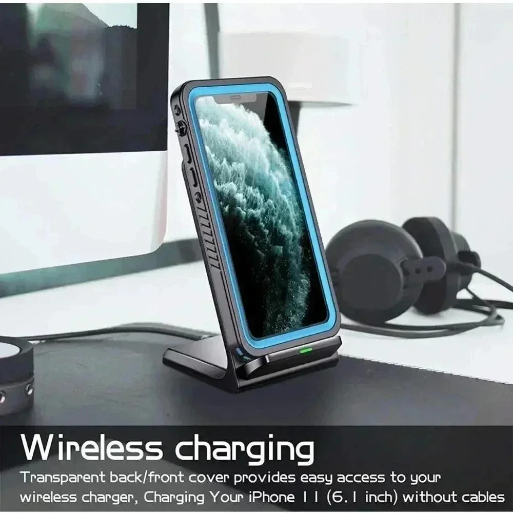 Waterproof Case For iPhone 11‎ 6.1” Built-in Screen Protector Full-Body Rugged
